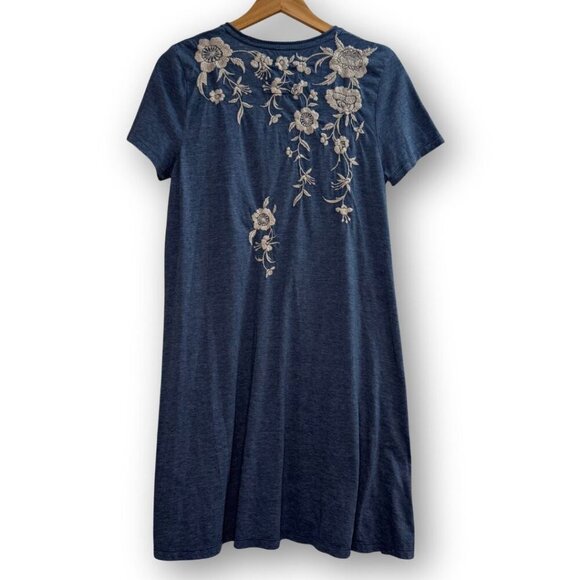 NWOT Johnny Was Embroidered Blue Tunic Dress Size Medium - Picture 2 of 5